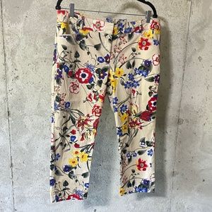 7th Avenue floral capris pants with pockets